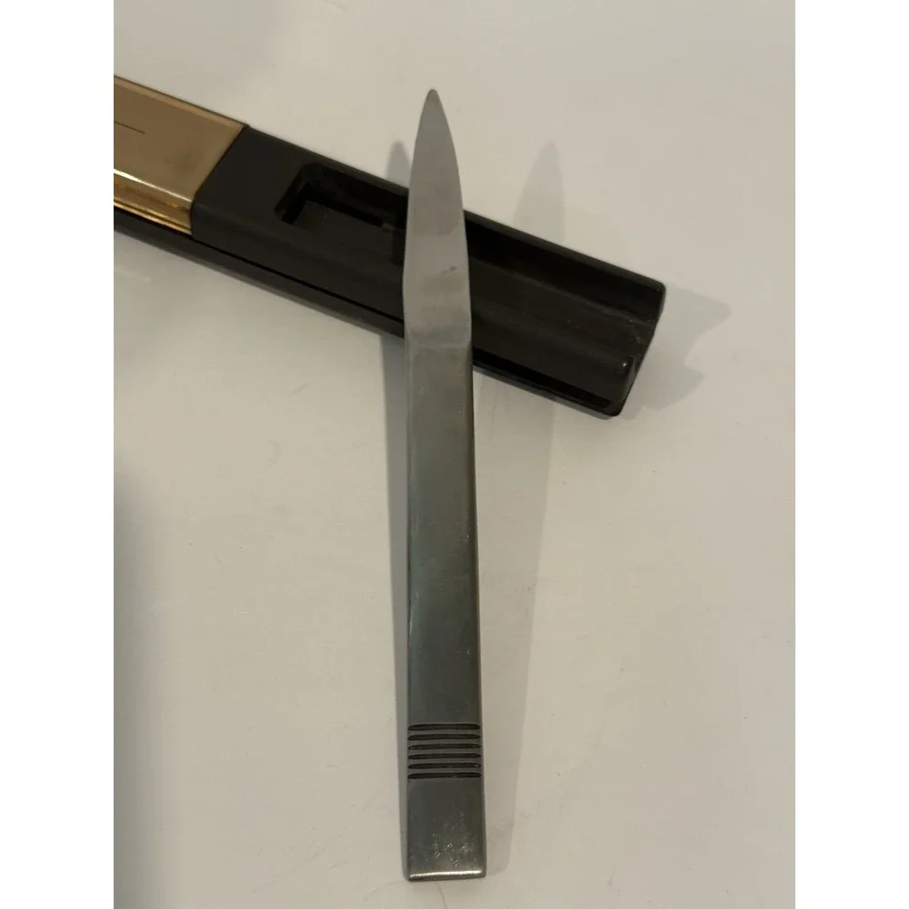Vintage Henckels Hidden Pull Out Letter Opener Desk Accessory H&H Dist Co German